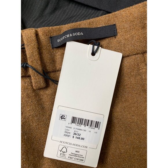 Scotch & Soda Mens Slim Fit Stuart Wool Blend Pants W36/L30 NWT $148 RP10239 - Picture 5 of 14